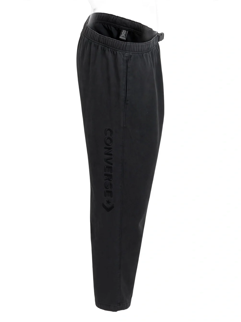 Converse Men XXL Black Loose Fit Belted Work Pants Embroidered Logo Relaxed
